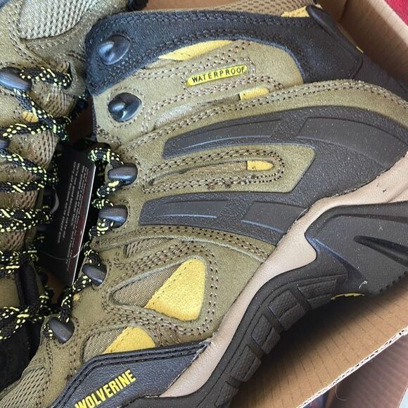 Wolverine Wilderness Mens Hiking Boots Shoes Waterproof W880232 Green Size 7.5 - Picture 4 of 6